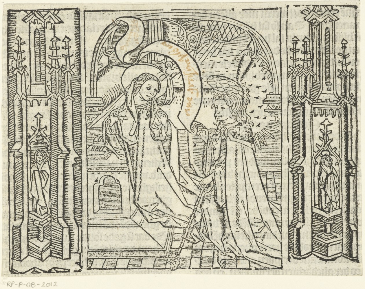 Houtsnede van de Annunciatie, 1503